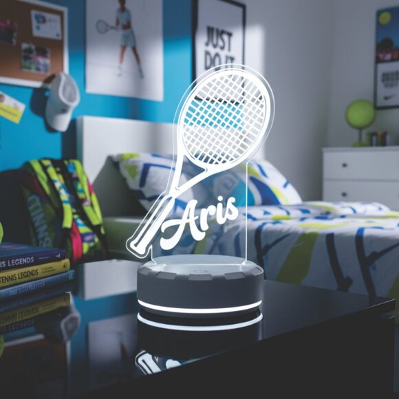 Custom Tennis LED Night Light for Sports-Themed Rooms - Picture 8 of 8